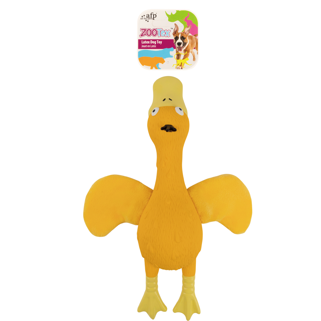 AFP Soft Wing Canard jouet en latex pour chien jaune