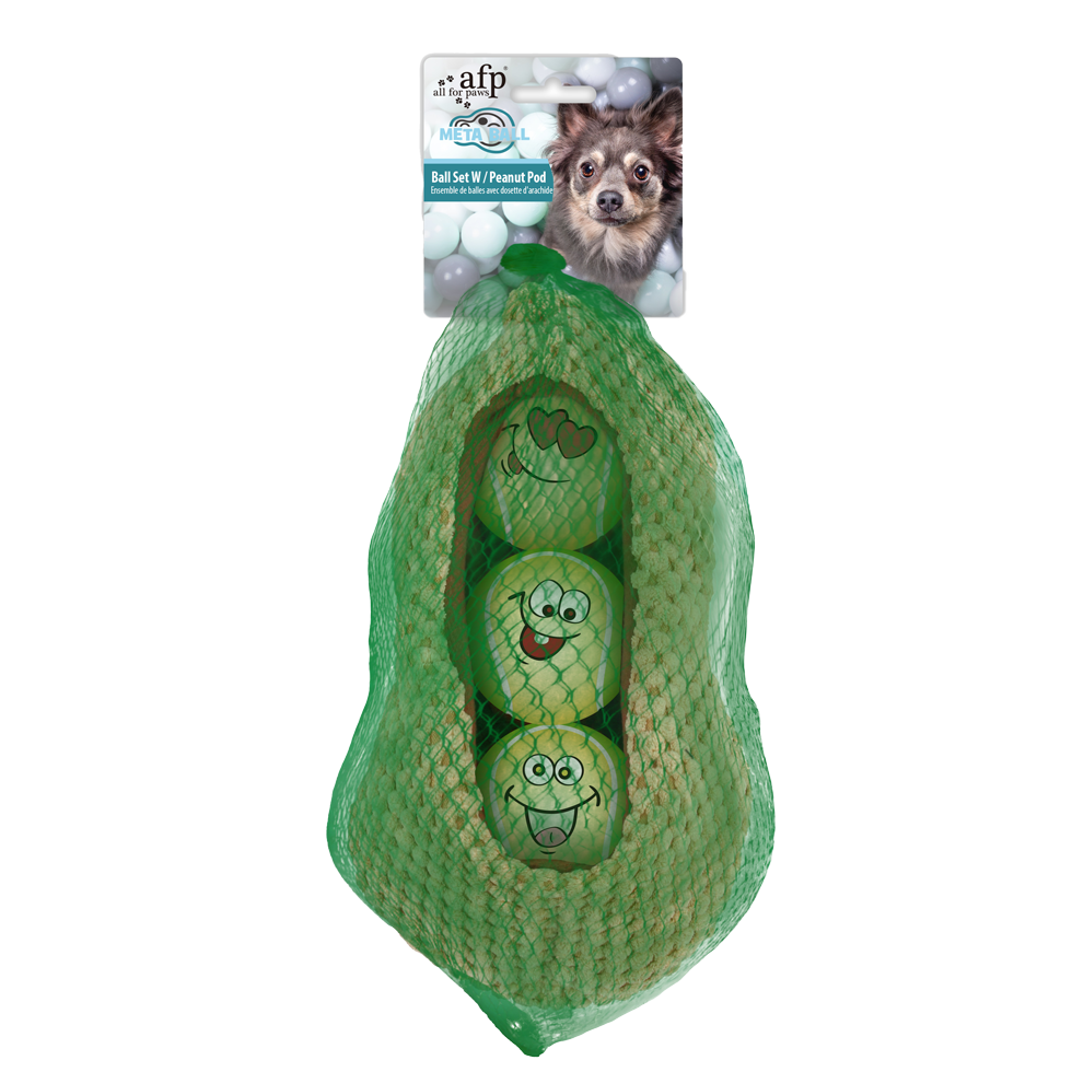 AFP Meta Ball Set de balles Peanut Pod jouet chien 3 balles