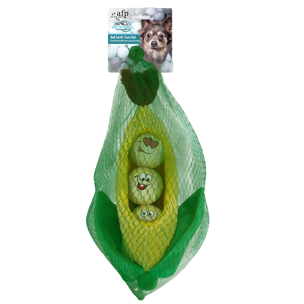 AFP Meta Ball Set de balles Corn Pod jouet chien 3 balles