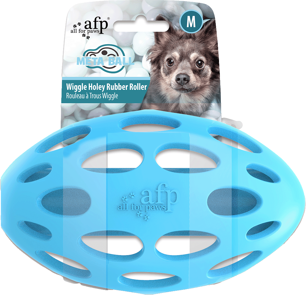AFP Meta Ball Wiggle Holey Roller jouet pour chien taille M