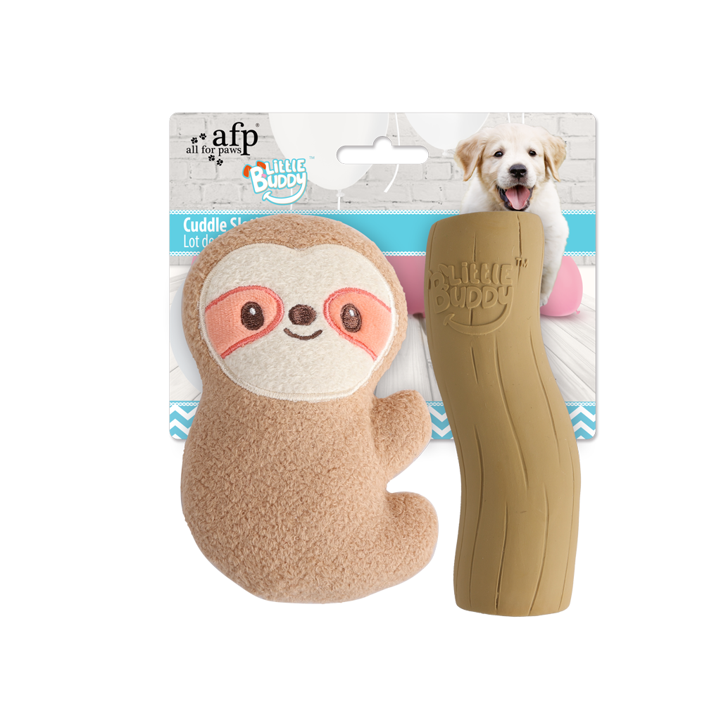 AFP Little Buddy Pack de 2 peluche et jouet Sloth chiot