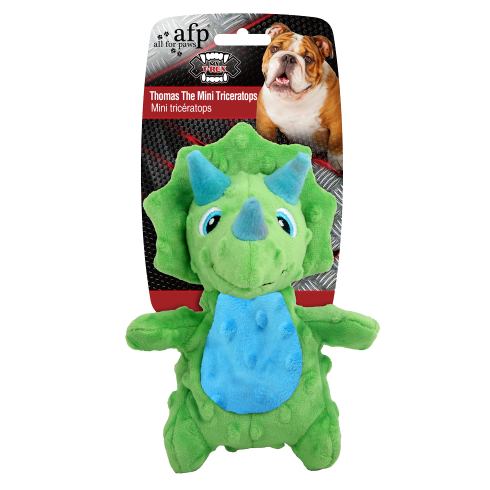 AFP My T-Rex Thomas the Mini Triceratops jouet pour chien taille S