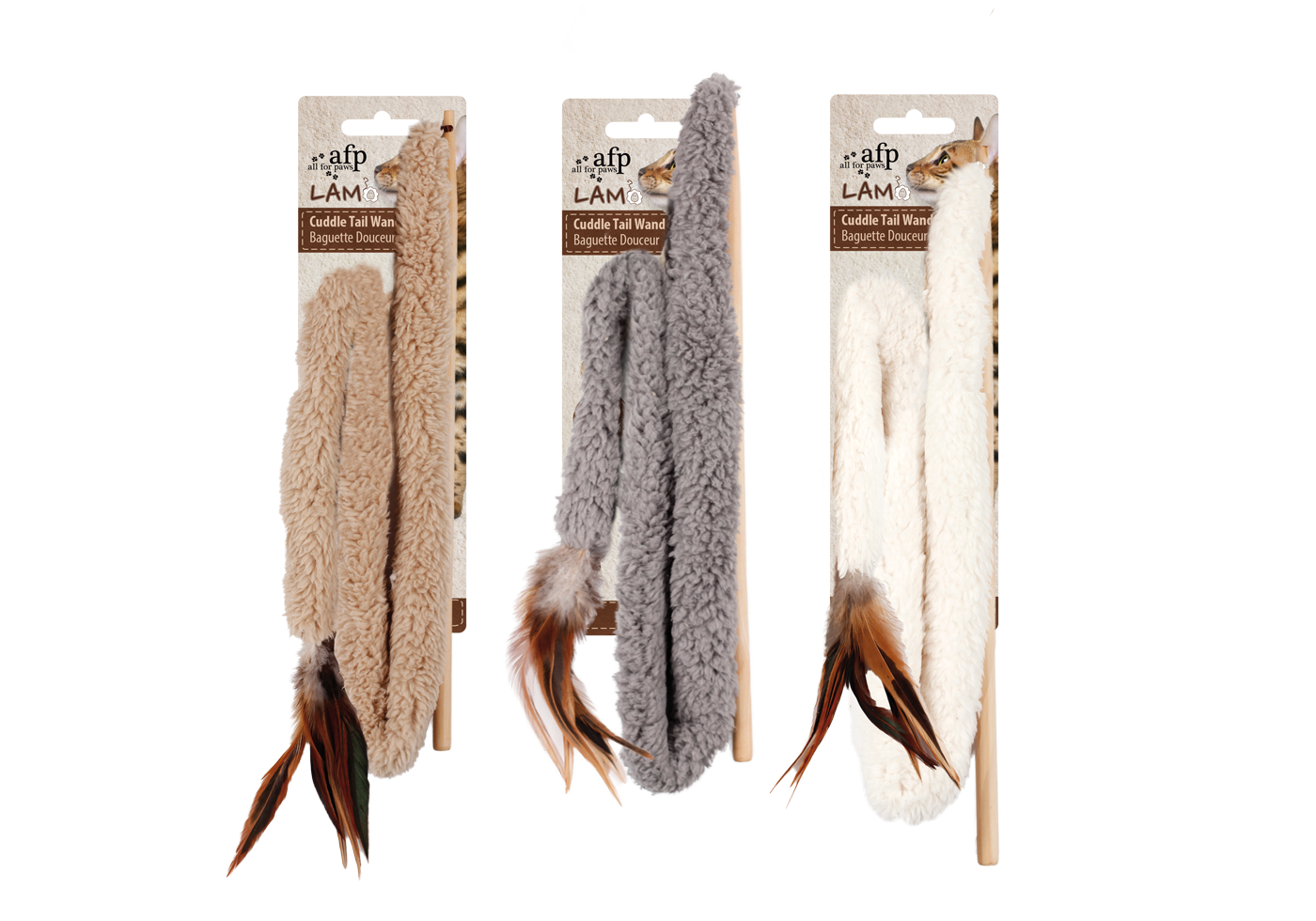 AFP Lambswool Cuddle Tail Wand kattenhengel met catnip