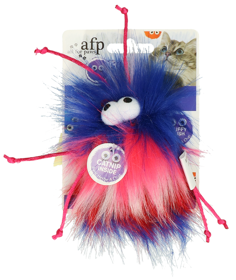 AFP Furry Ball Fluffer Rot Katzenspielzeug mit Catnip