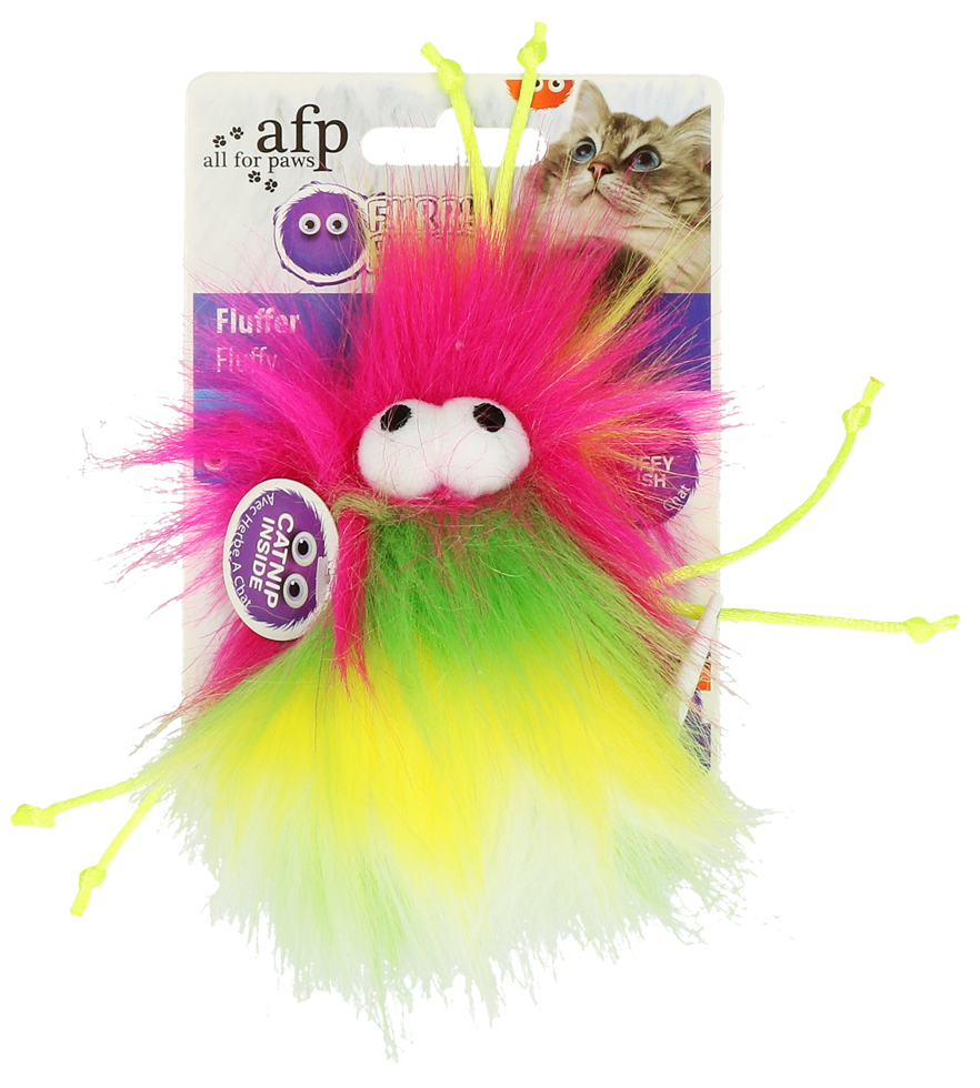 AFP Furry Ball Fluffer Roze kattenspeeltje met catnip