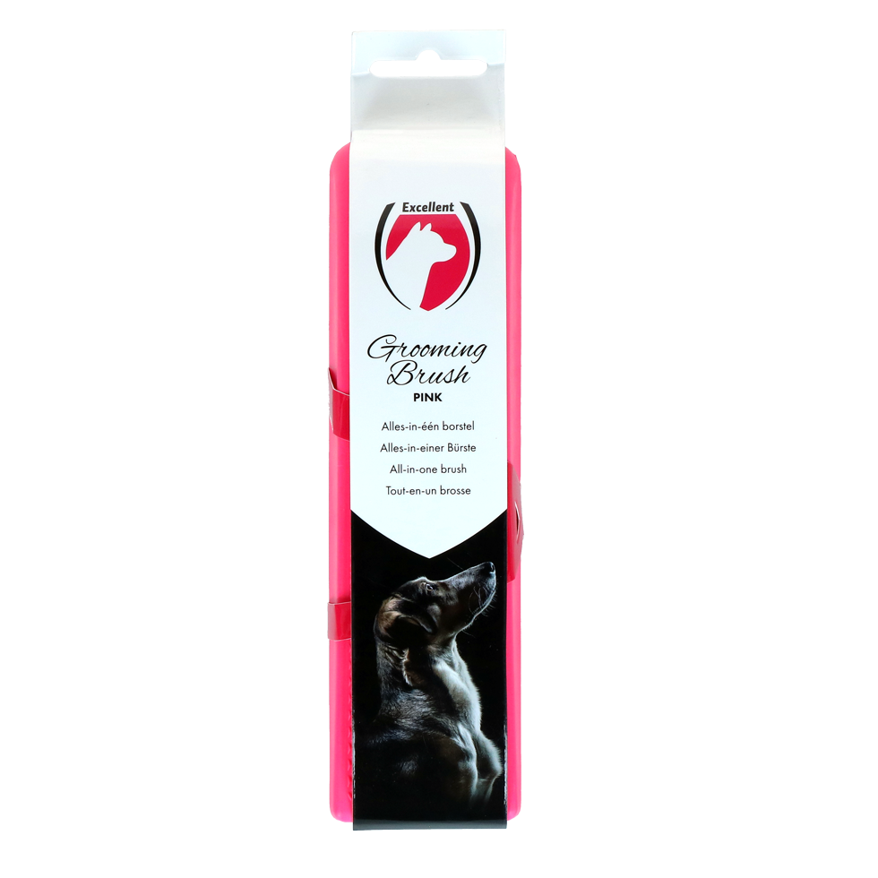 Excellent Pets Grooming Brush Medium hondenborstel Roze