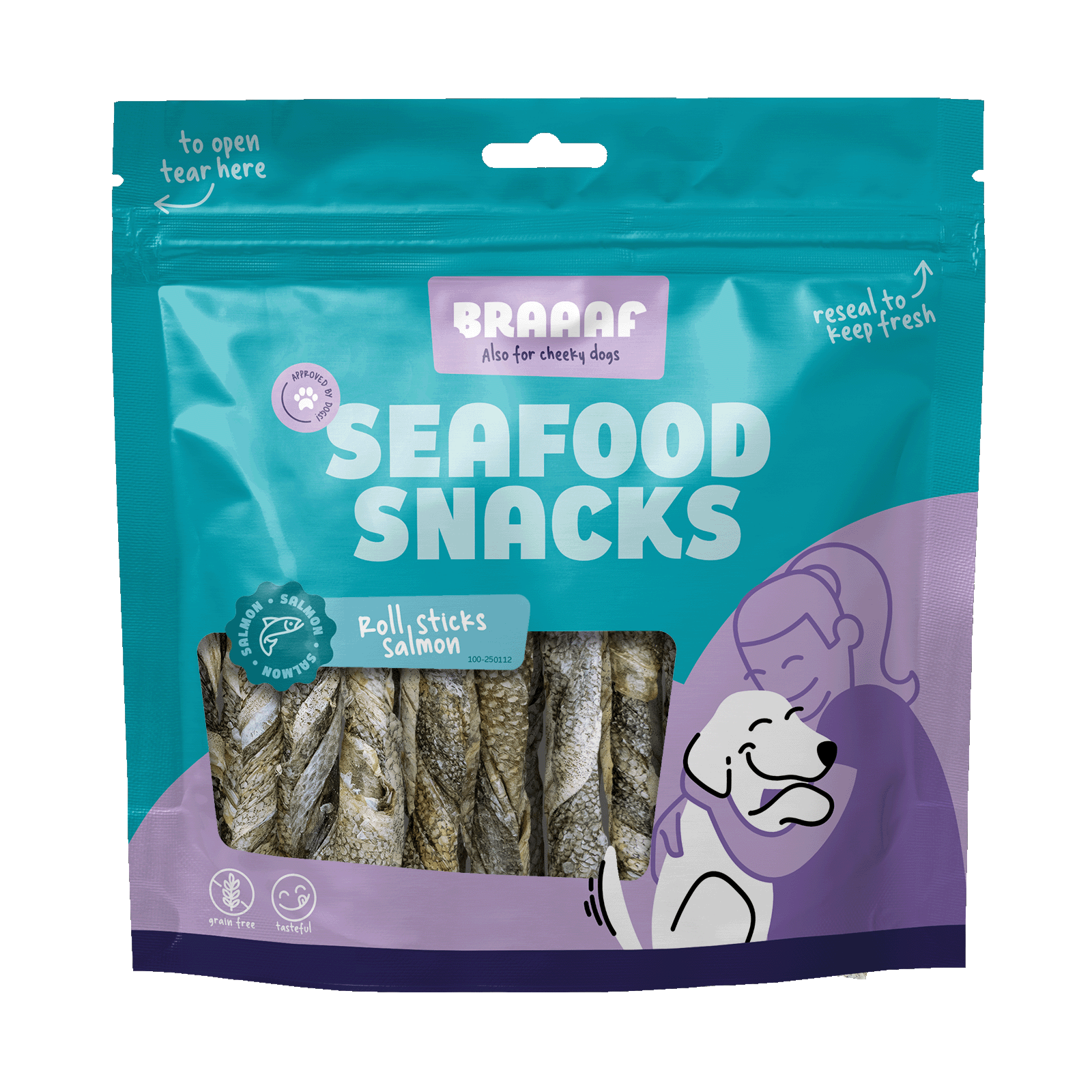Braaaf Seafood Lachs Roll Sticks - 12 cm (175 g)