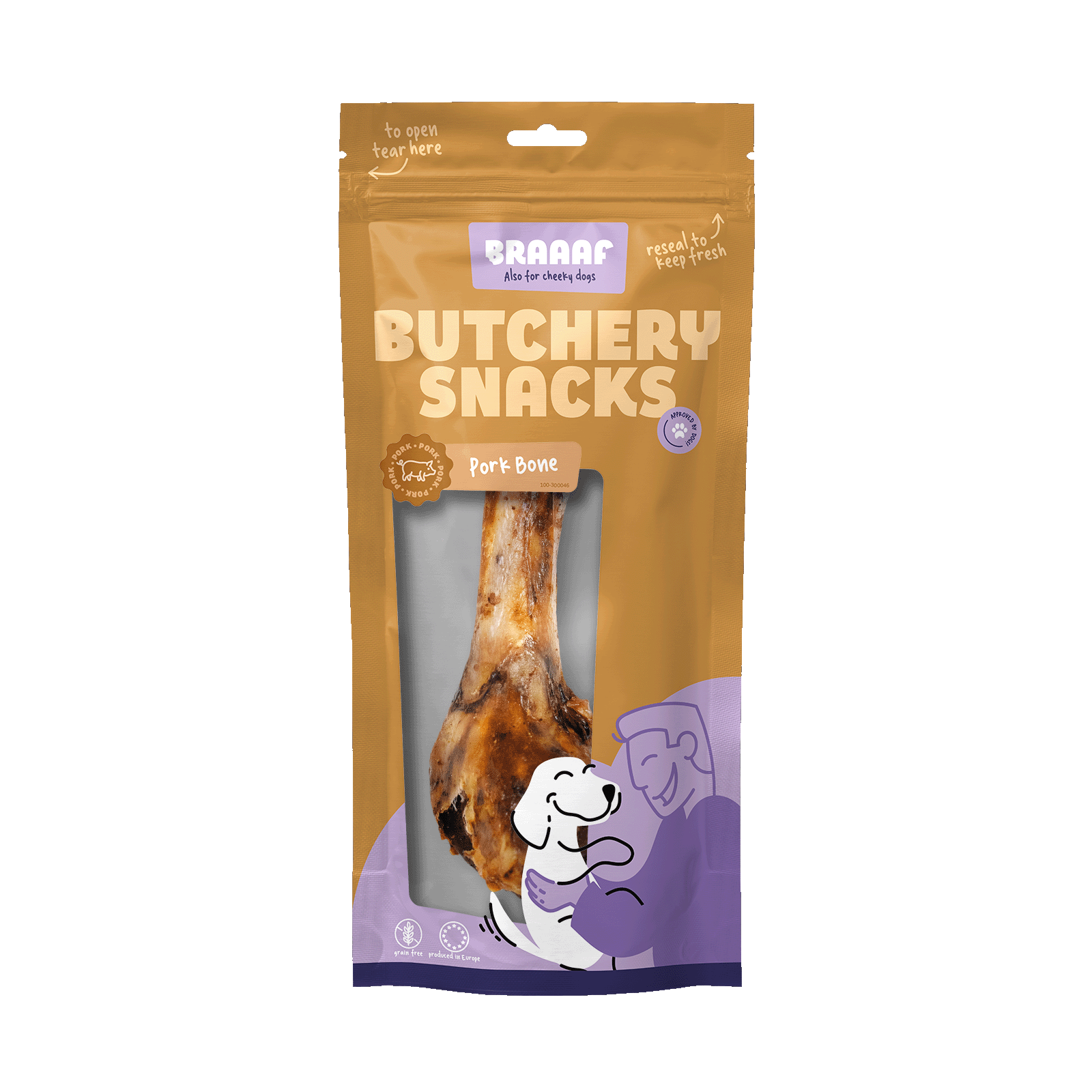 Braaaf Butchery Snacks Varkensbot 1 stuk