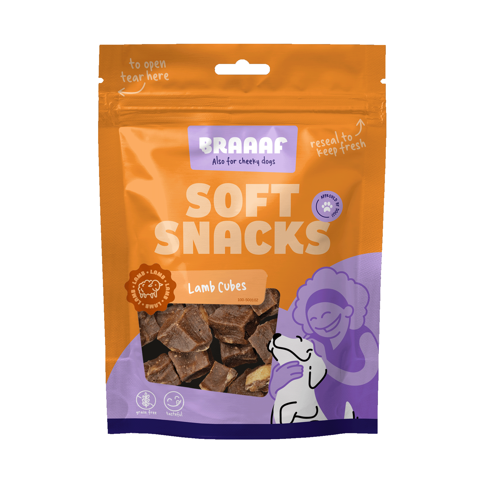 Braaaf Soft Snack Cubes - Lam & Vis