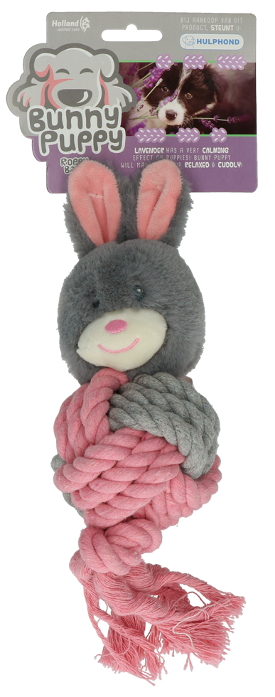 Bunny Puppy Lapin doudou Ropey Ball peluche pour chien