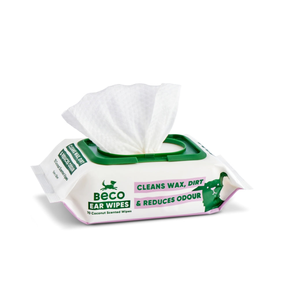Beco Dog Ear Wipes oorreiniger kokos 70 stuks