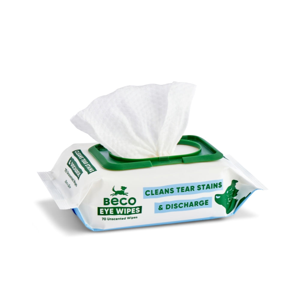 Beco Dog Eye Wipes oogreiniger parfumvrij 70 stuks
