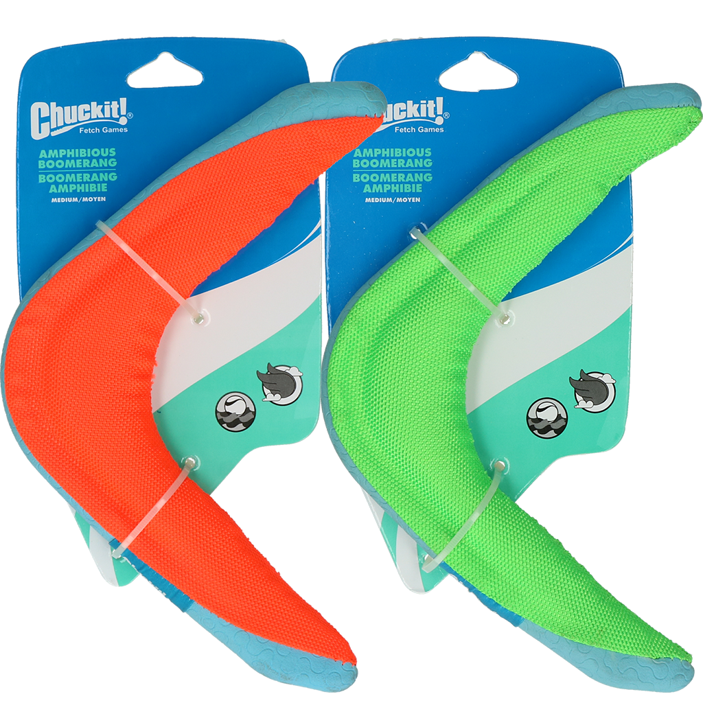 Chuckit Amphibious Boomerang jouet de rapport flottant souple 25x18x3 cm