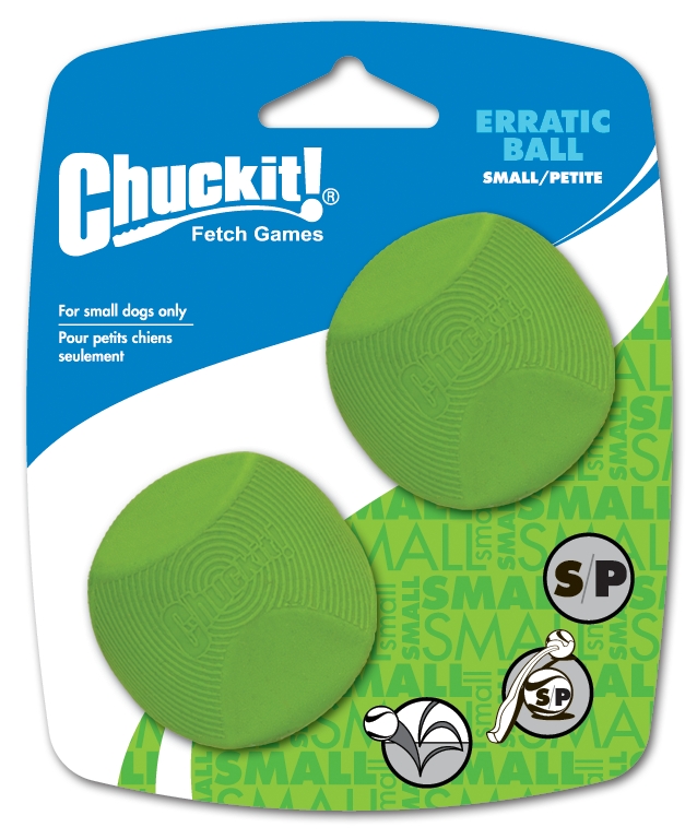 Chuckit! Erratic Ball S (2-pack) rubberen apporteerbal