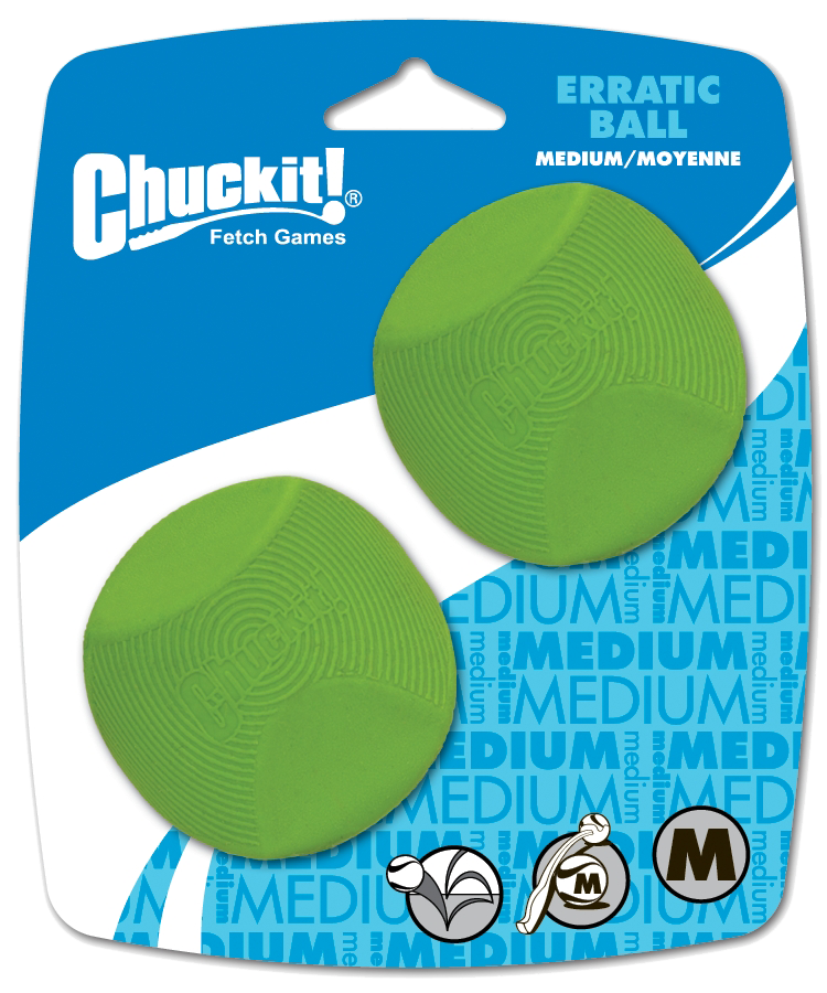 Chuckit! Erratic Ball M (2-pack) rubberen apporteerbal