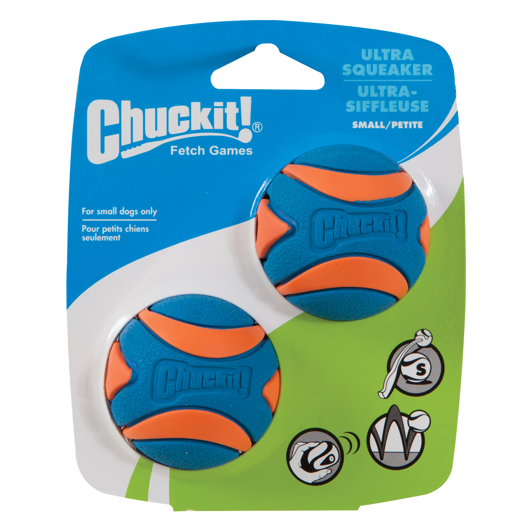 Chuckit! Ultra Squeaker Ball S (2-pack) pieperbal