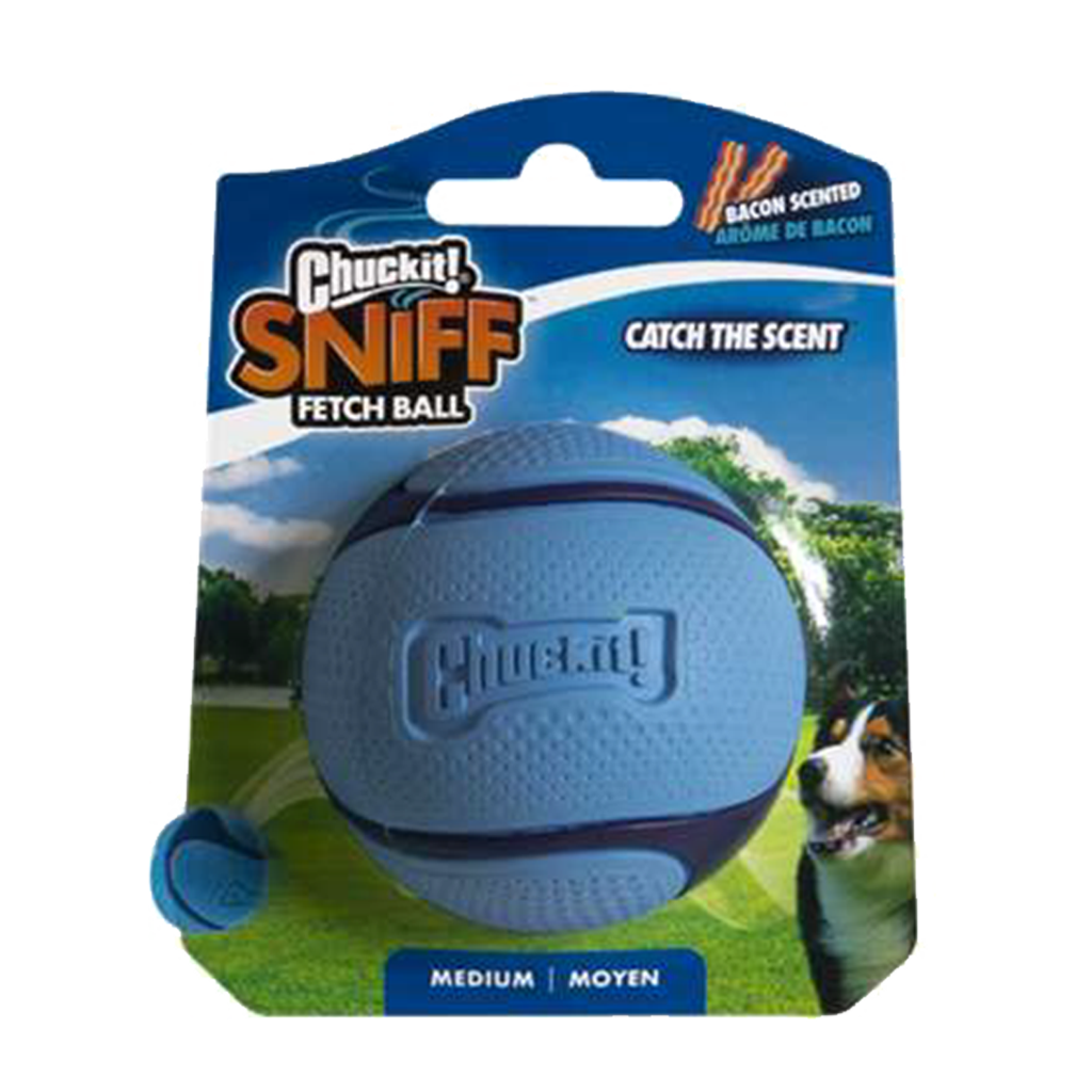 Chuckit! Sniff Fetch Ball Bacon M Apportierball mit Duft