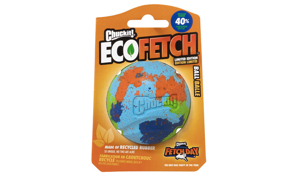 Chuckit Ecofetch balle pour chien caoutchouc recyclé flottante 6,4 cm