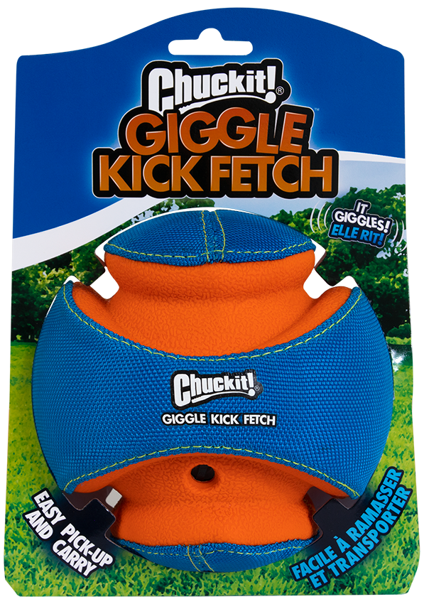 Chuckit Giggle Kick Fetch hondenbal rubber-canvas 14 cm