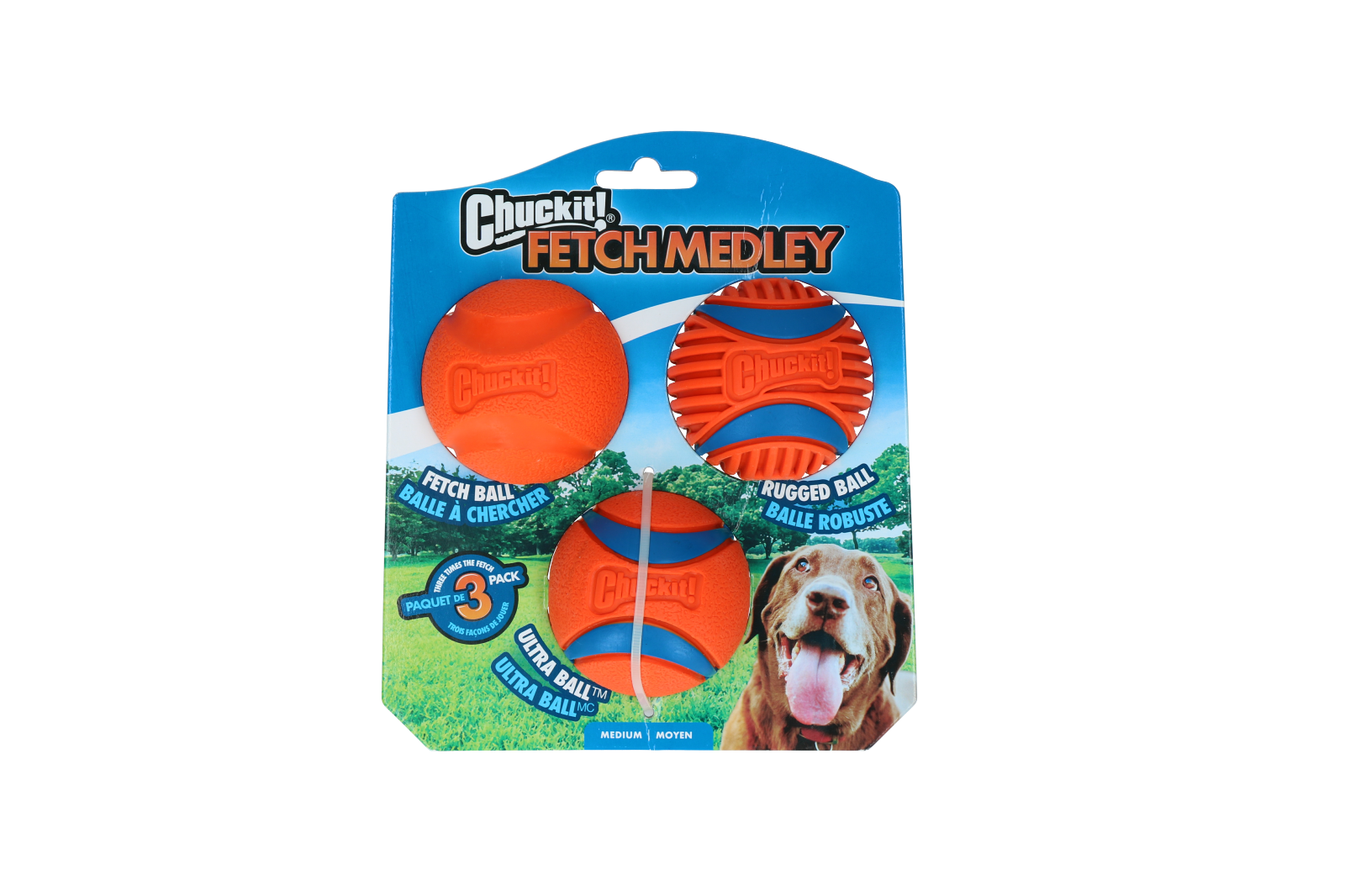 Chuckit Fetch Medley Gen 3 hondenbal rubber hoge stuiter M (6 cm)