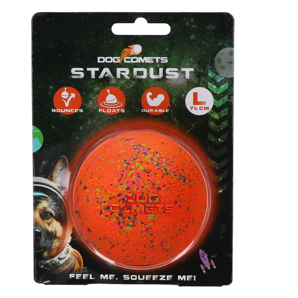 Dog Comets Stardust Hundeball Orange L