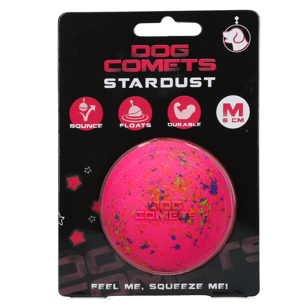 Dog Comets Stardust balle pour chien Rose M