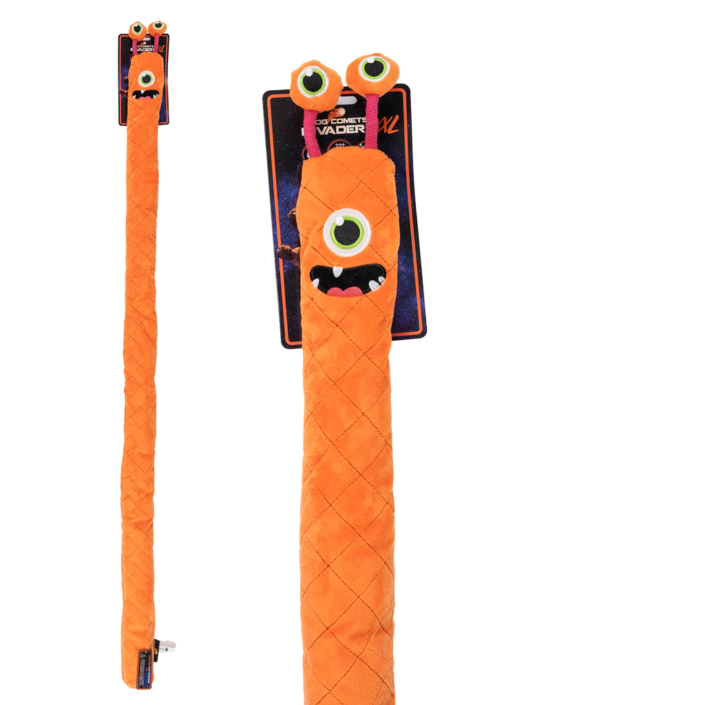 Dog Comets Invaders XXL Kuscheltier Hundespielzeug Orange 150 cm