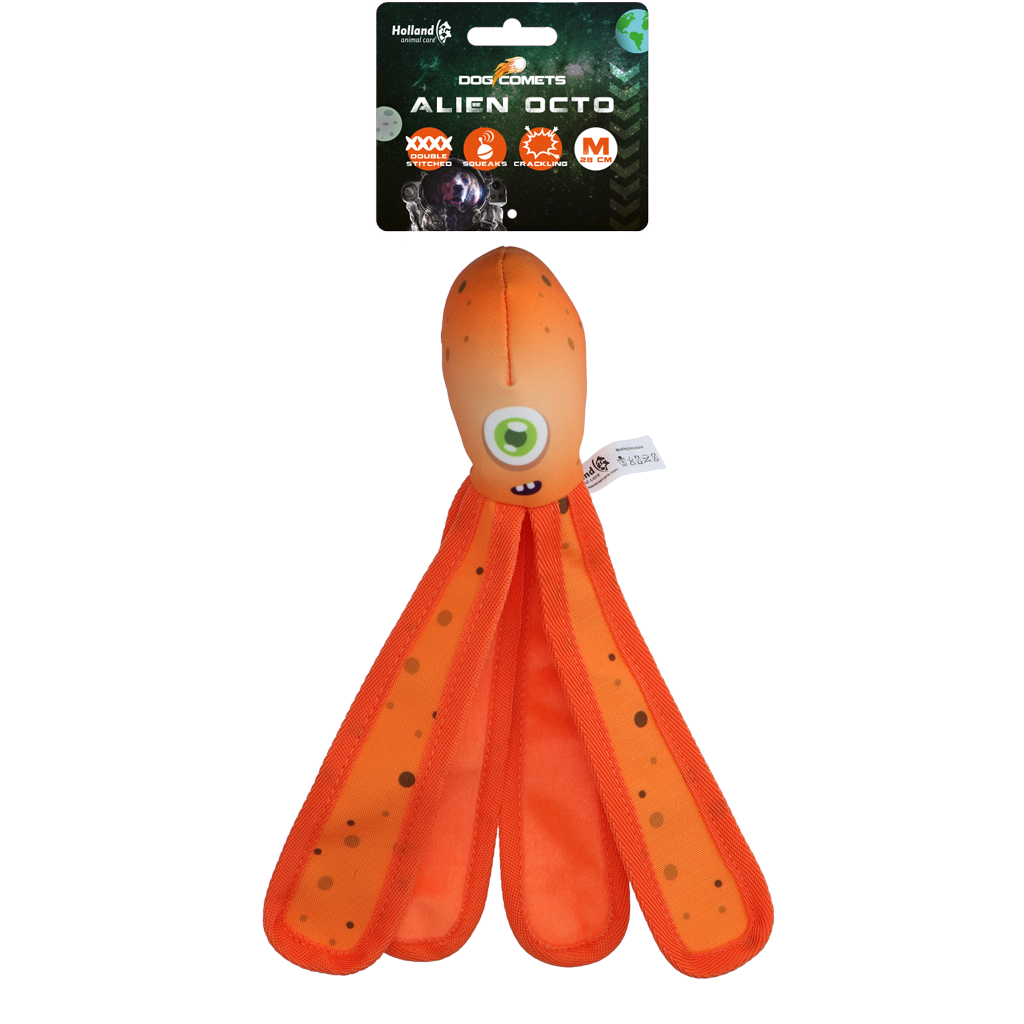 Dog Comets Alien Octo hondenspeelgoed Oranje M