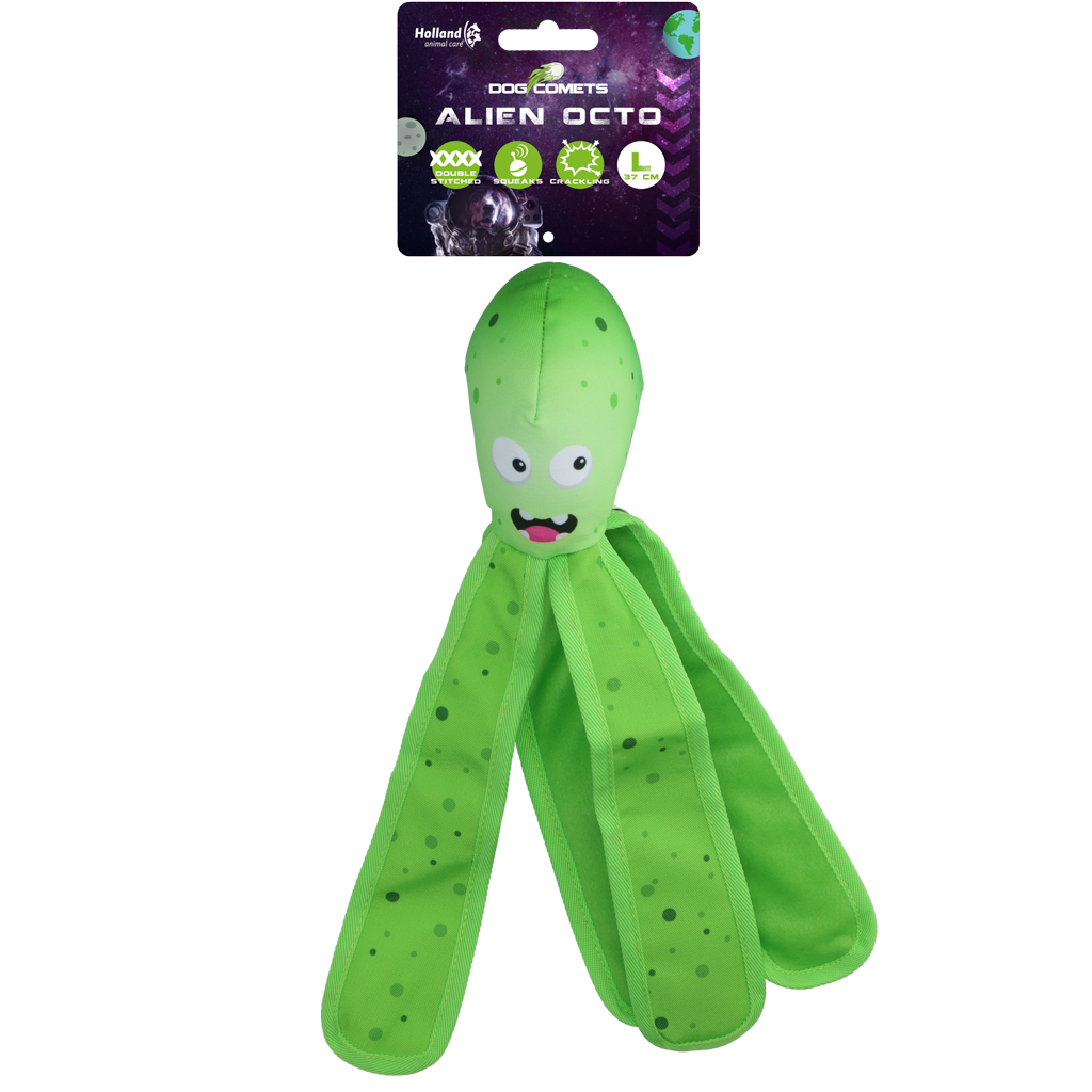 Dog Comets Alien Octo Hundespielzeug Grün L