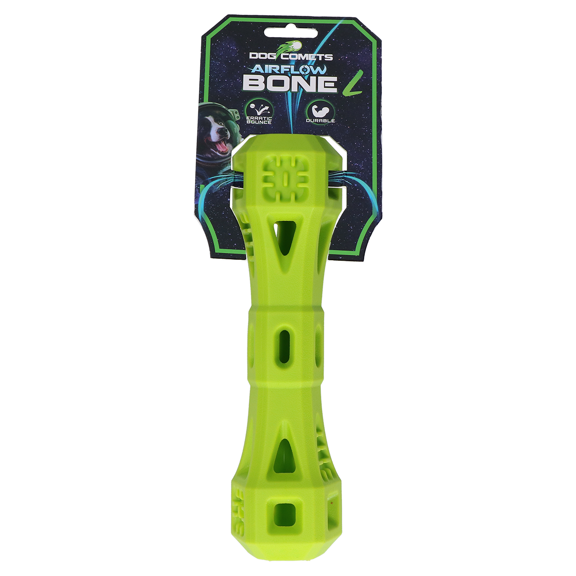 Dog Comets Airflow Bone Hundespielzeug Grün L
