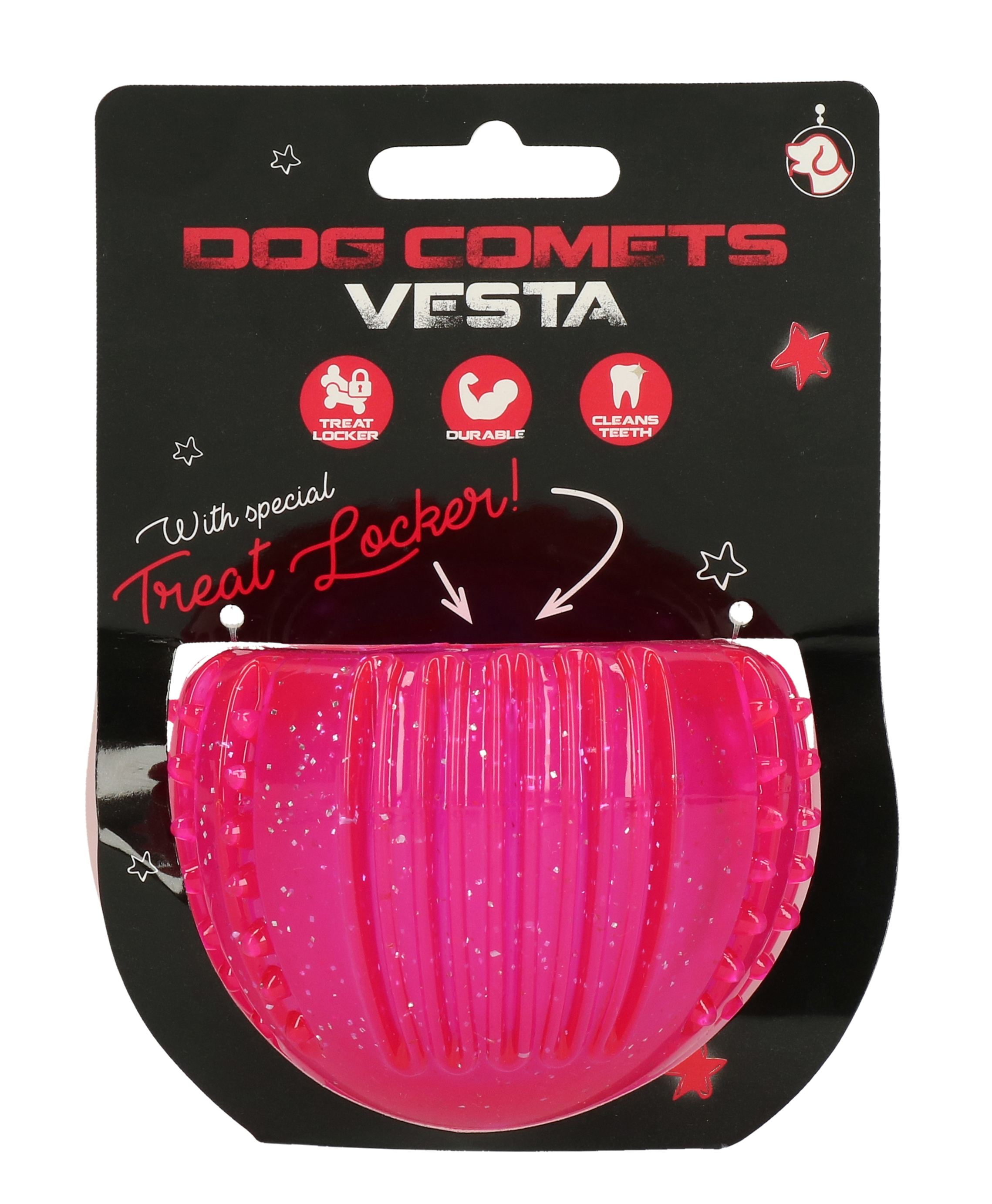 Dog Comets Treat Locker beloningsspeelgoed Roze