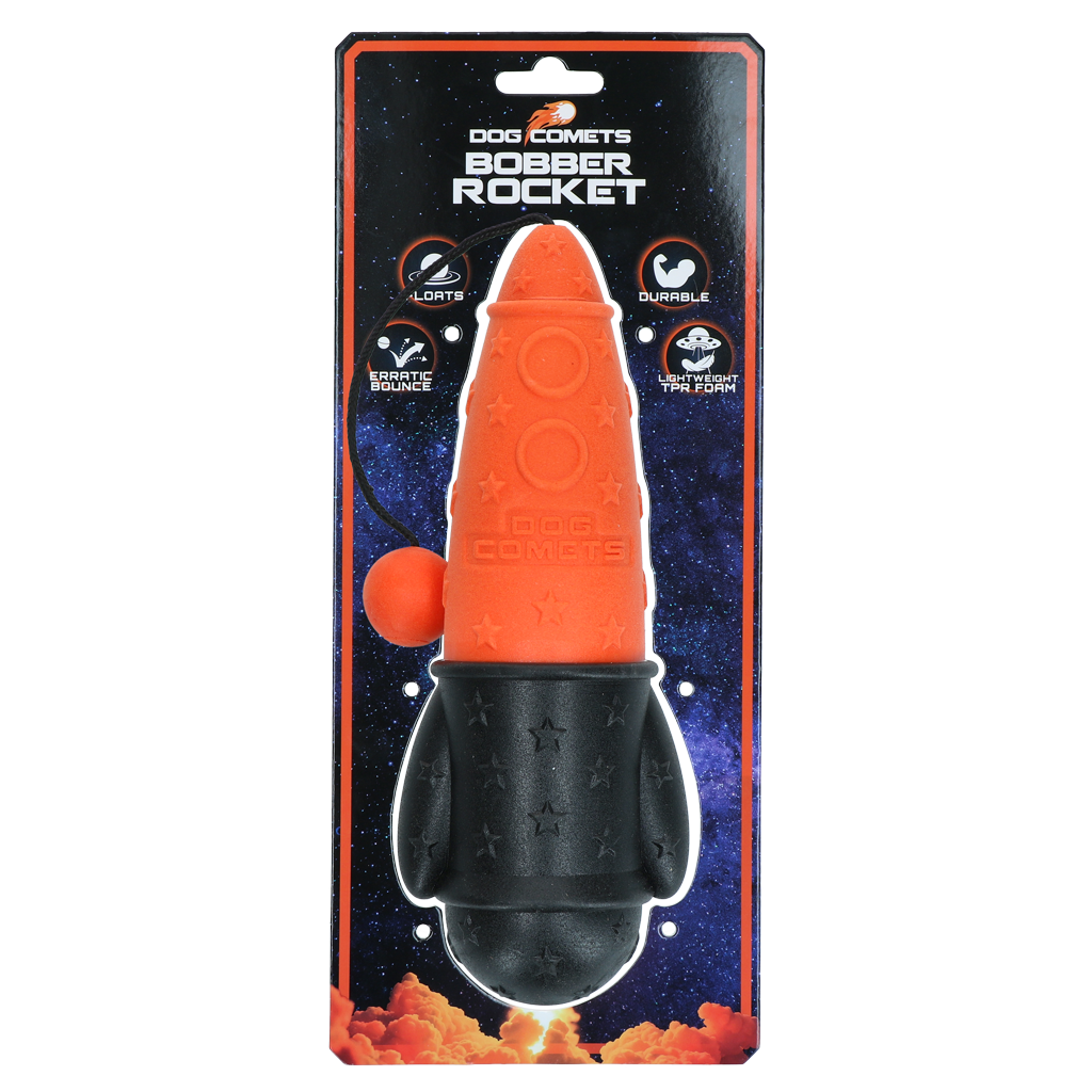 Dog Comets Bobber Rocket Apportierspielzeug Orange