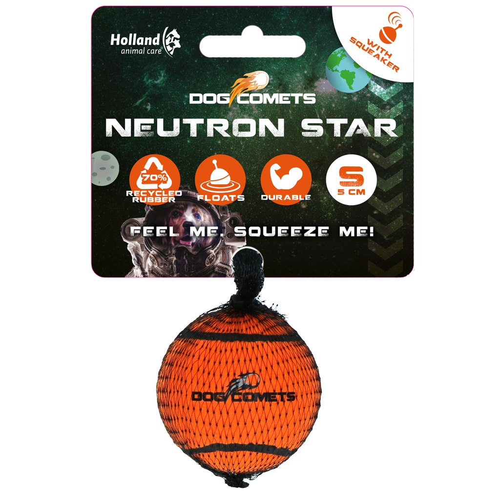 Dog Comets Neutron Star balle de tennis avec squeaker S orange