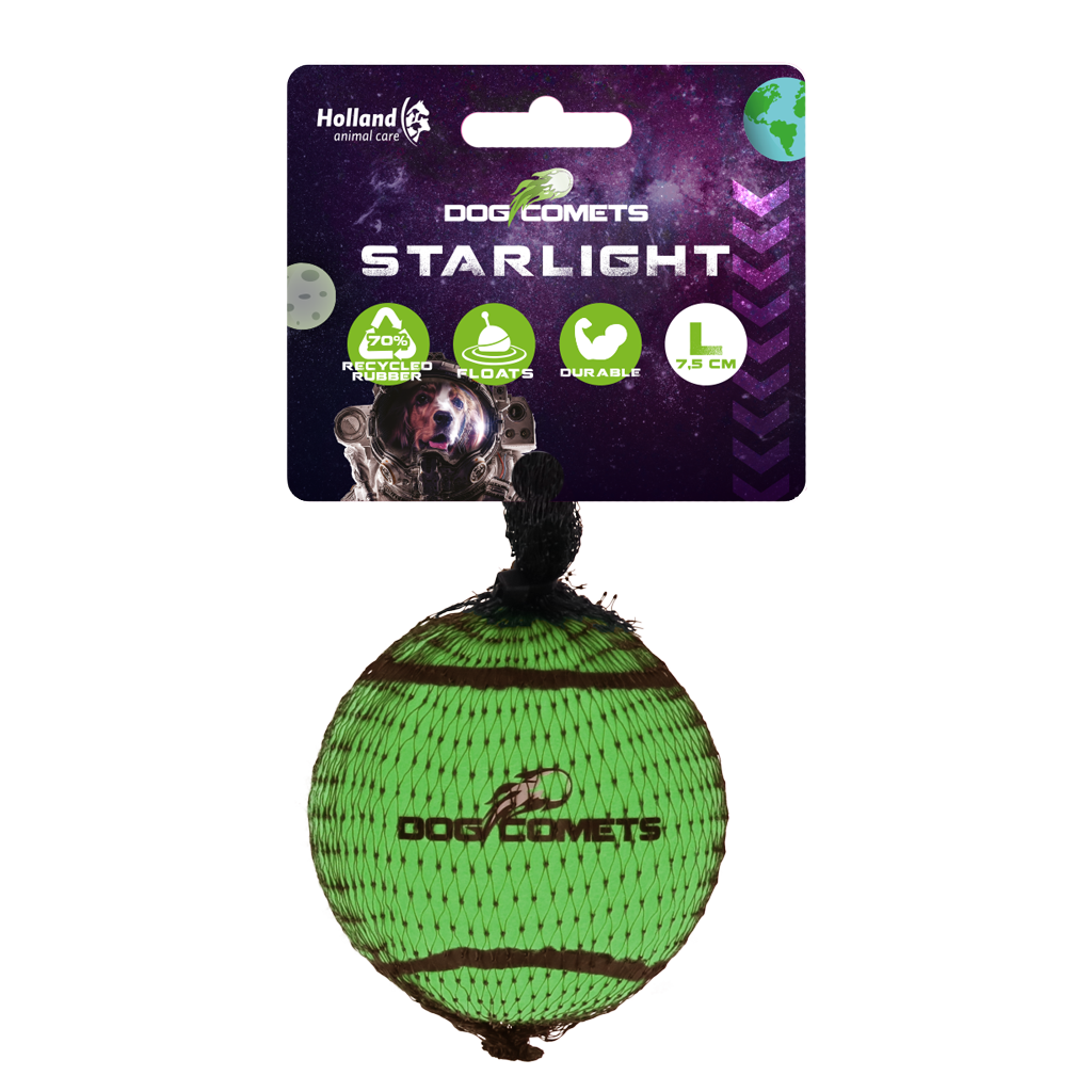 Dog Comets Starlight tennisbal L Groen