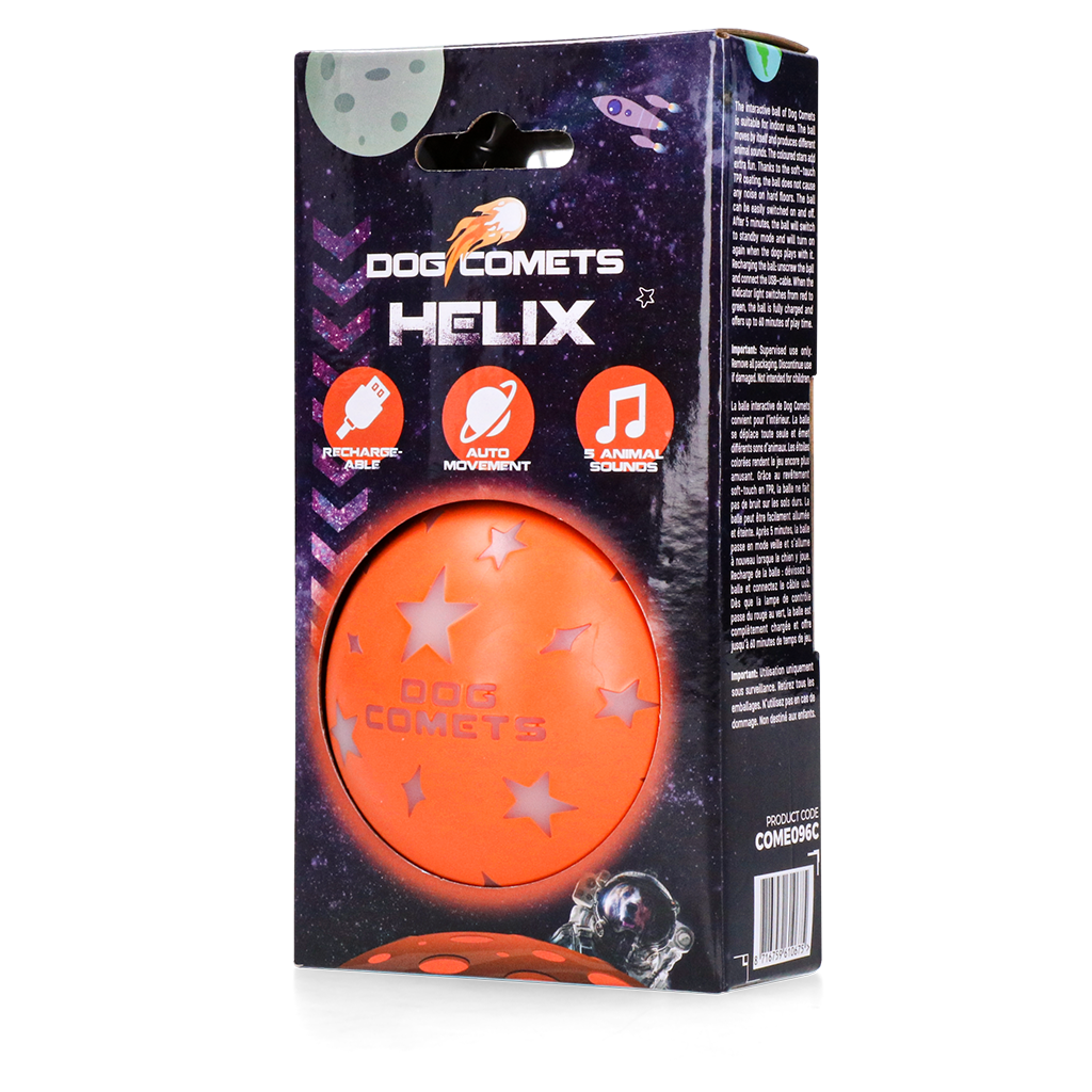 Dog Comets Helix interaktiver Ball Orange