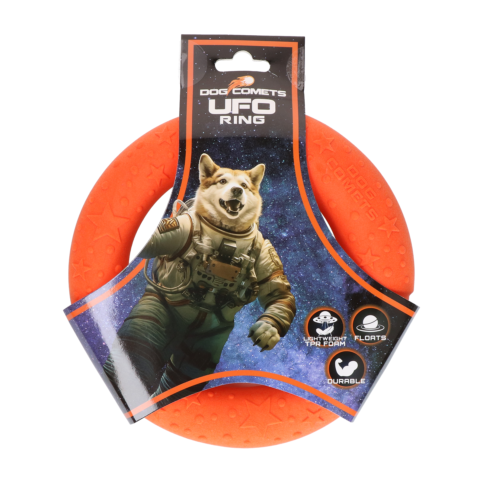 Dog Comets UFO Ring werpring Oranje S
