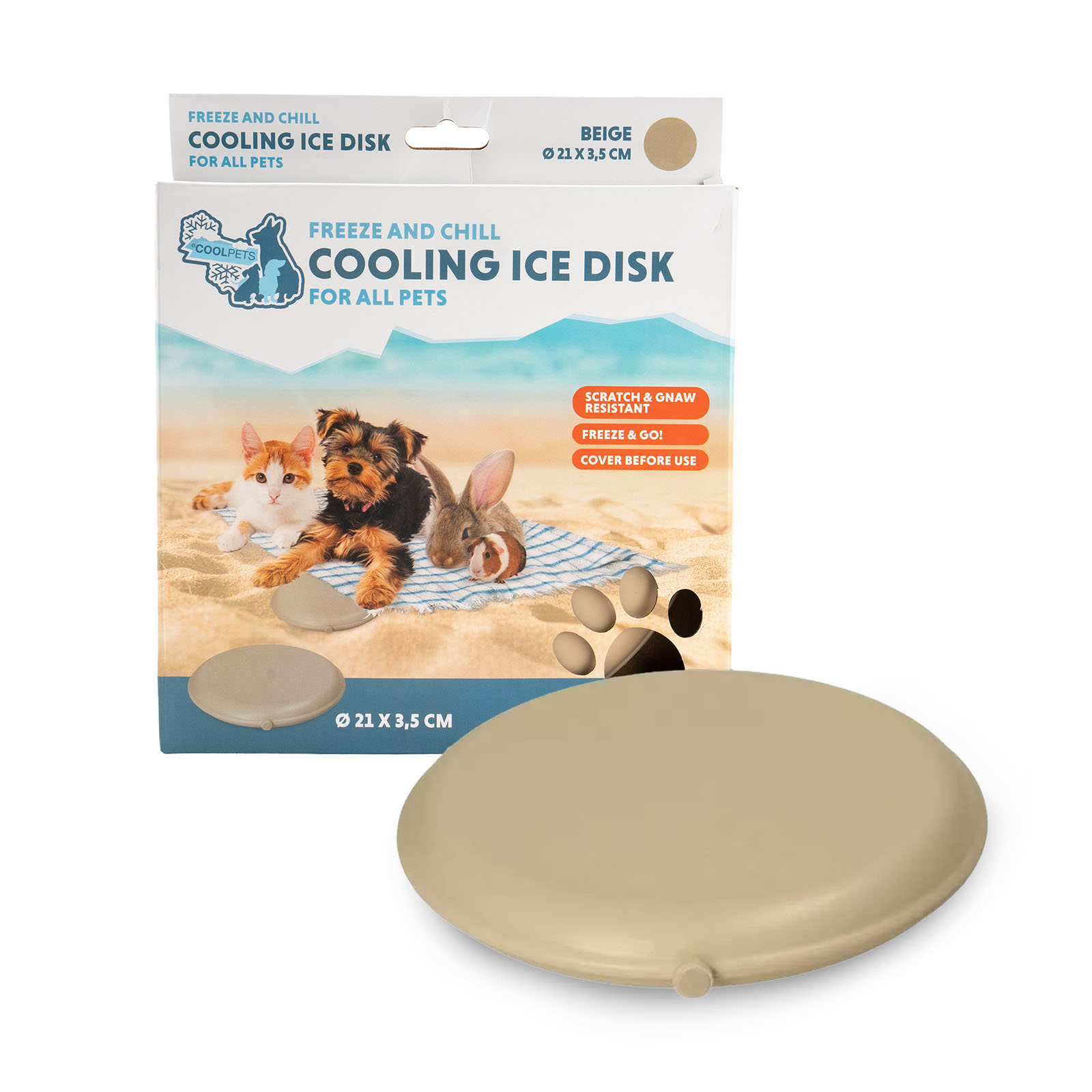 Coolpets Cooling Disc koelschijf Beige