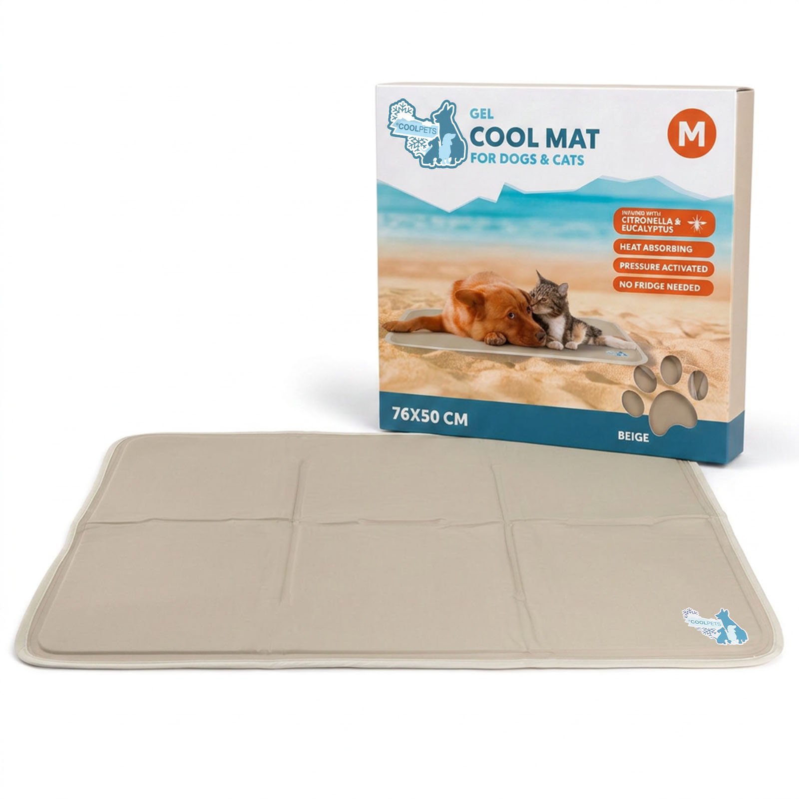 Coolpets Gel Cooling Mat koelmat Beige M