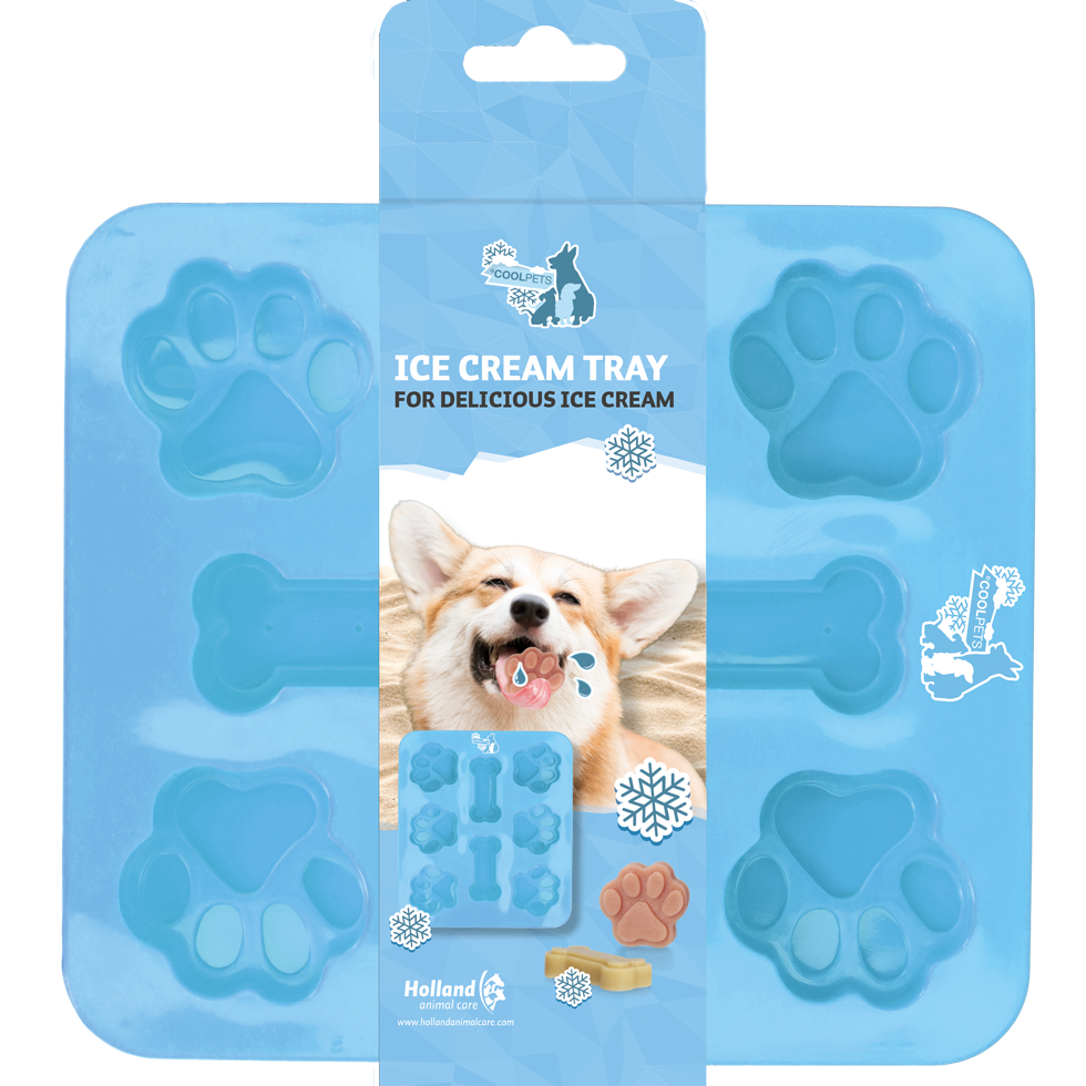 CoolPets Dog Ice Mix Tray ijsvorm voor honden 8 ijsjes