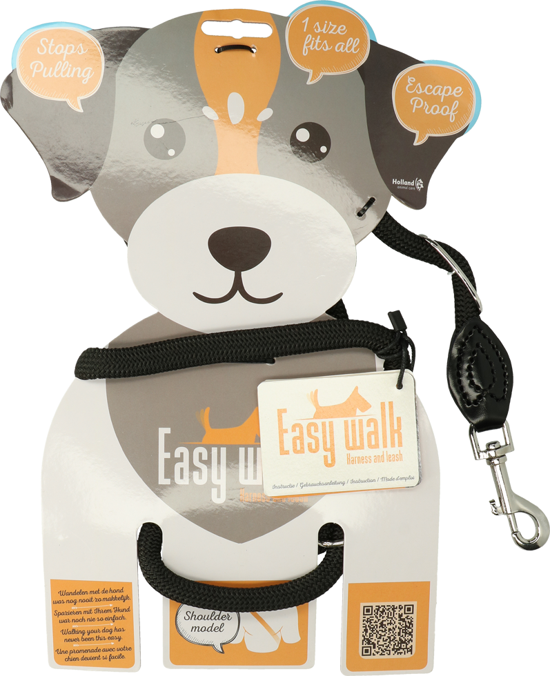 Easy Walk Anti-trektuig Schoudermodel Zwart Regular