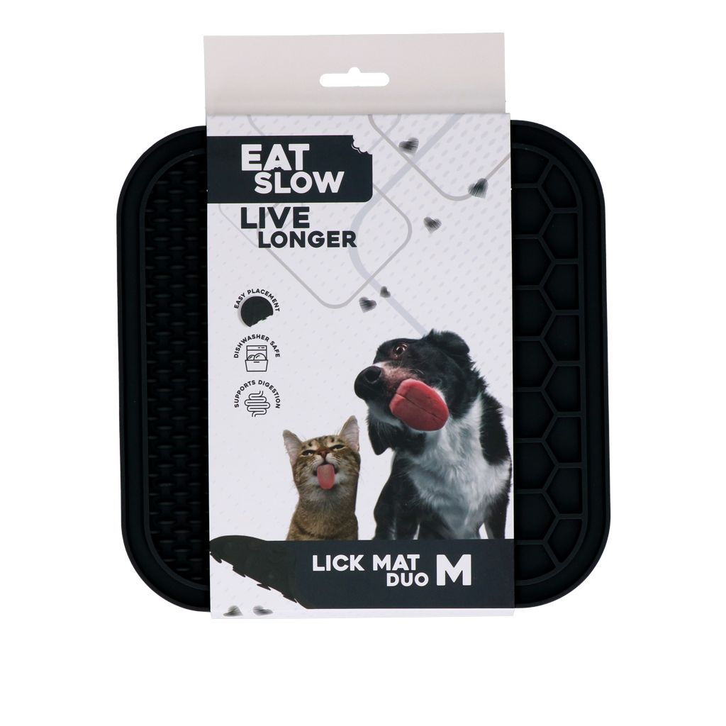 Eat Slow Live Longer Lick Mat Duo likmat M Grijs