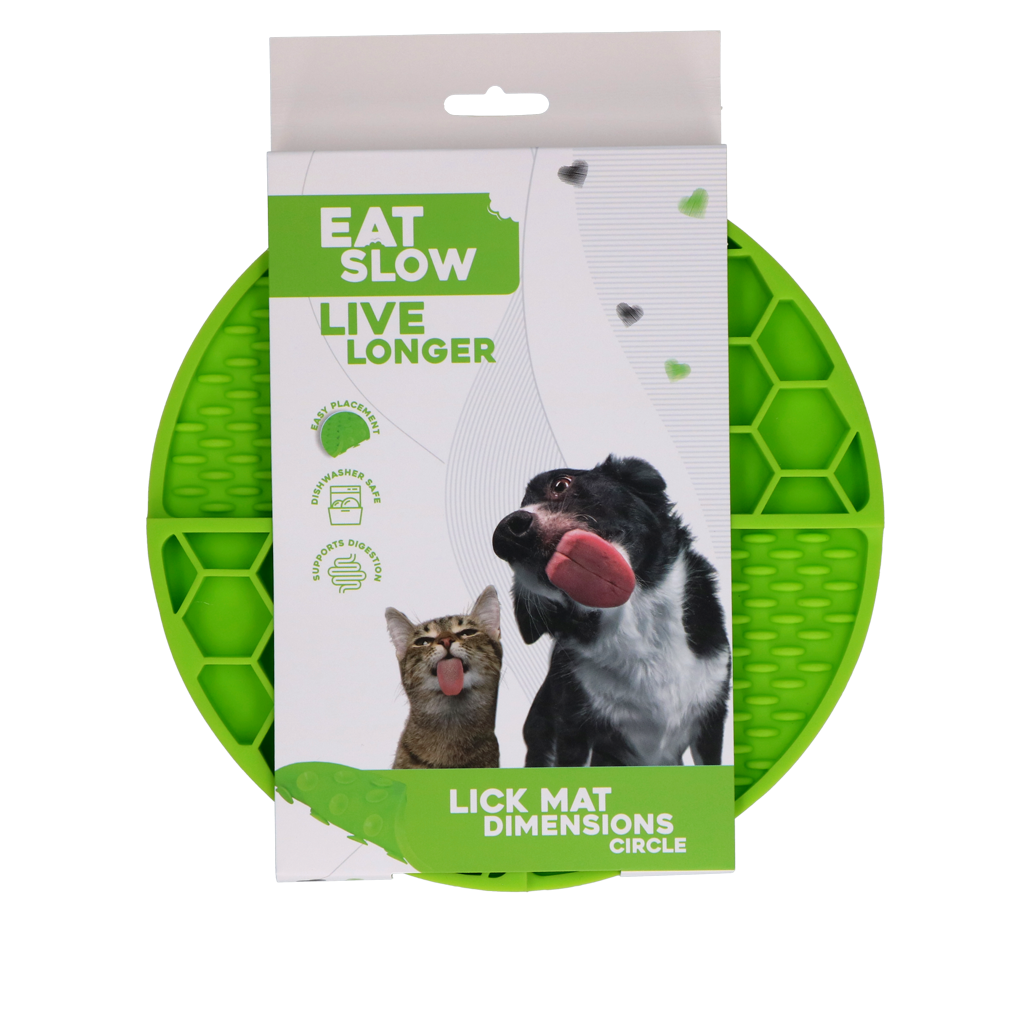 Eat Slow Live Longer Schleckmatte Dimensions Circle grün 21 cm