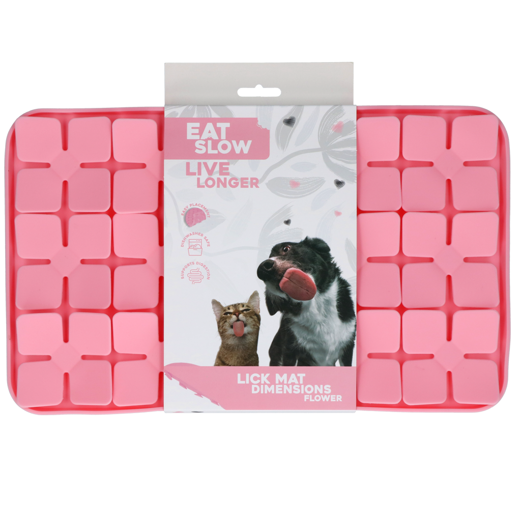 Eat Slow Live Longer Likmat Dimensions Flower Roze 21 x 34 cm