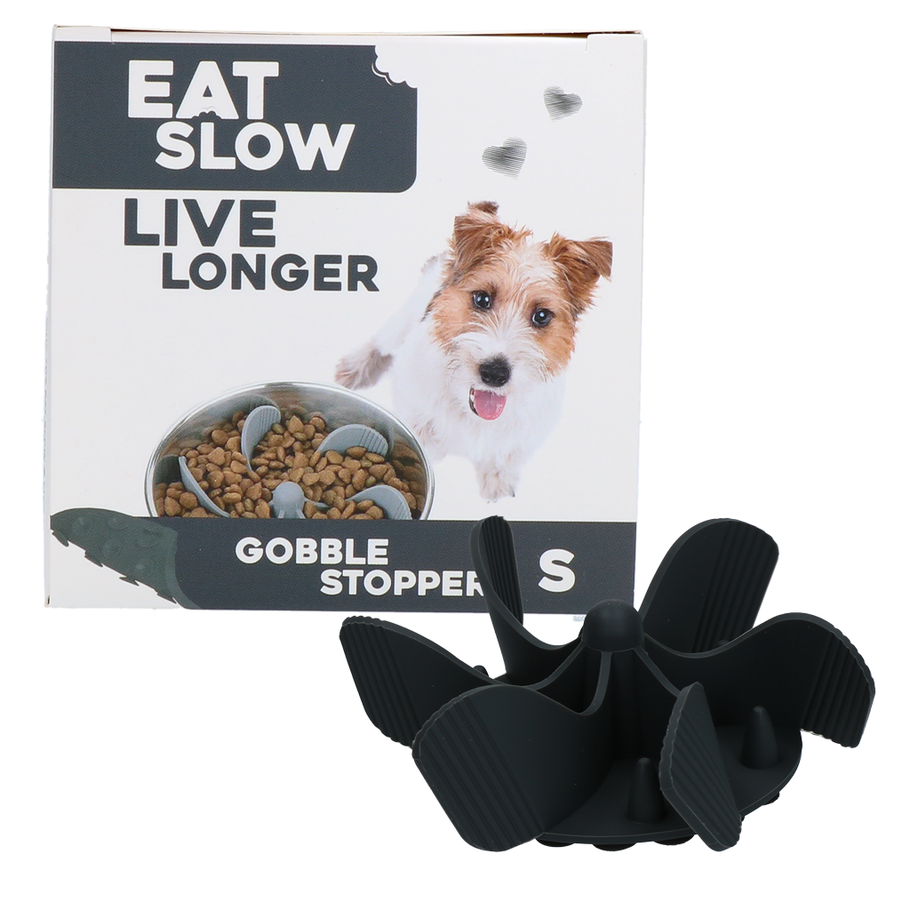 Eat Slow Live Longer Insert anti-glouton Gobble Stopper gris S