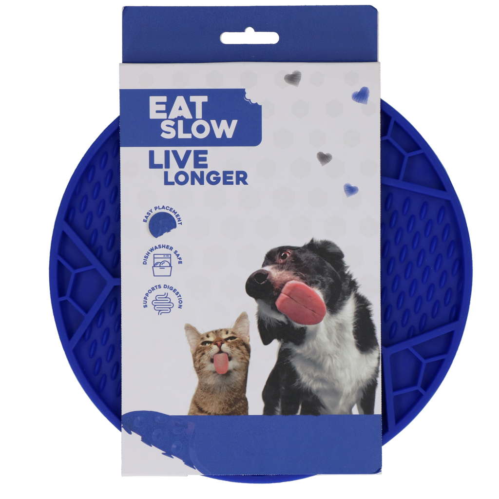 Eat Slow Live Longer Schleckmatte Soccer Ball blau 22 cm