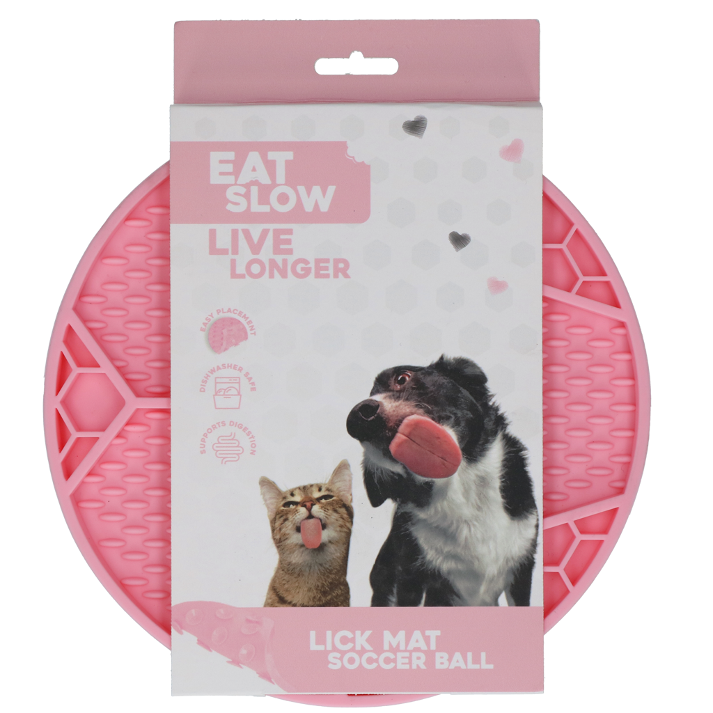 Eat Slow Live Longer Schleckmatte Soccer Ball rosa 22 cm