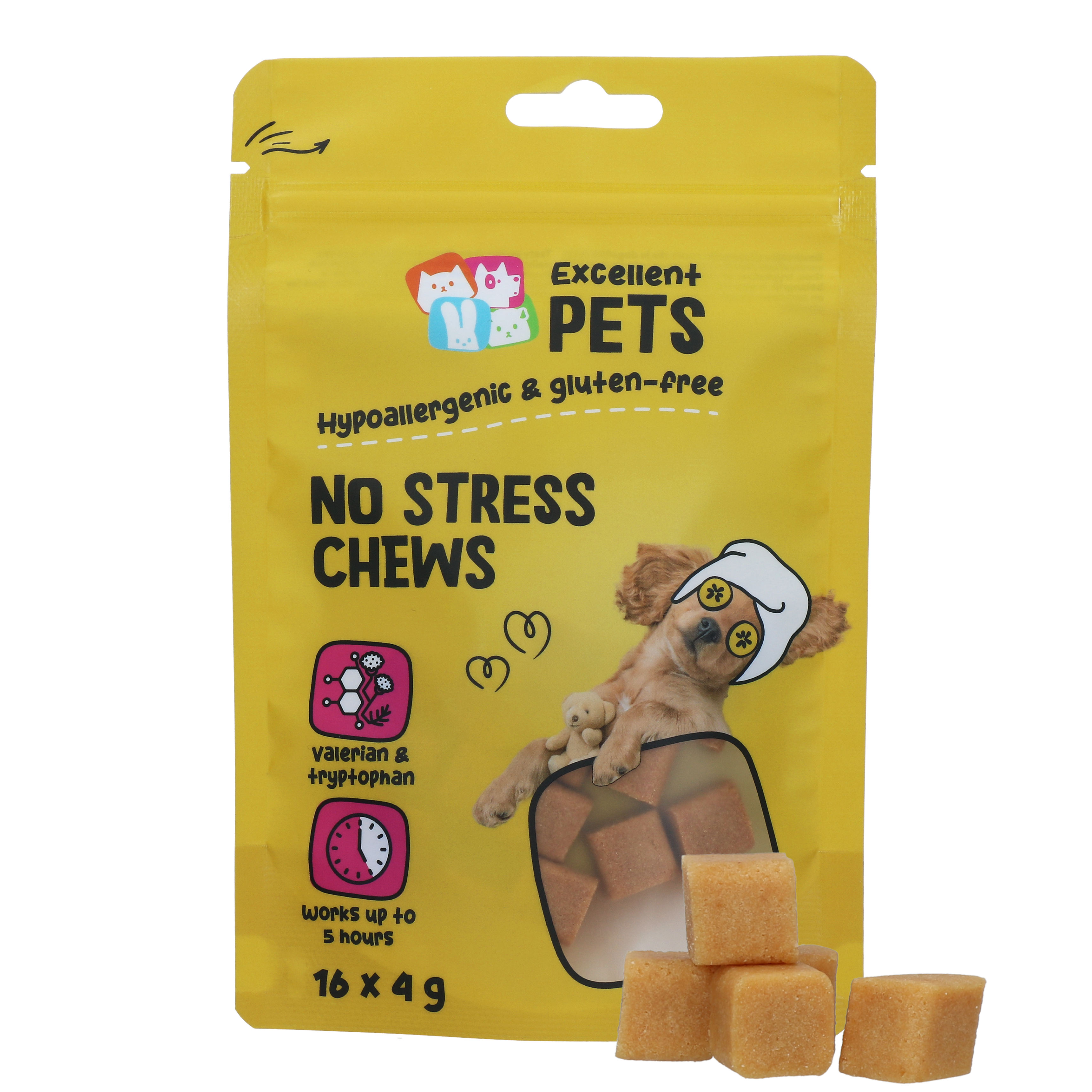 Excellent Pets No Stress Soft Chews 16 x 4 g