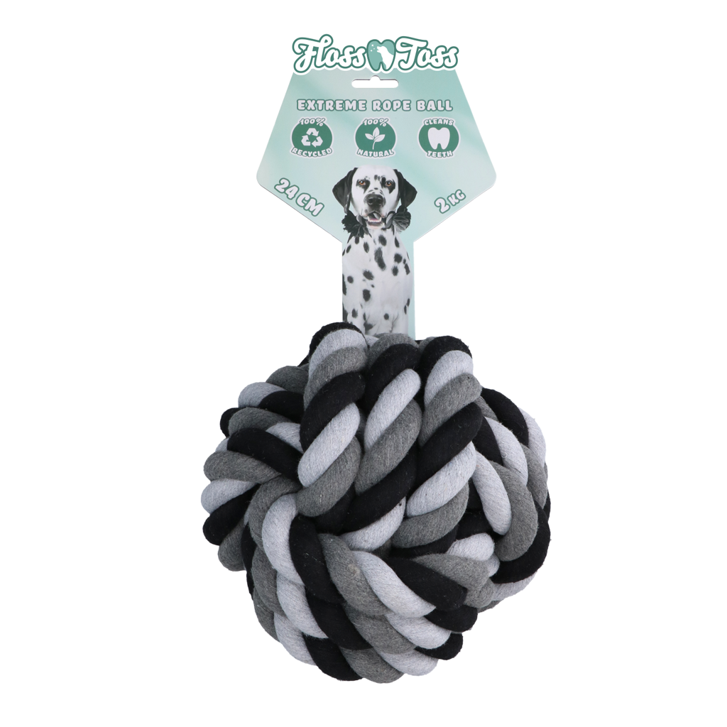 Floss Toss Dental Rope Extreme Ball Hundespielzeug 24 cm
