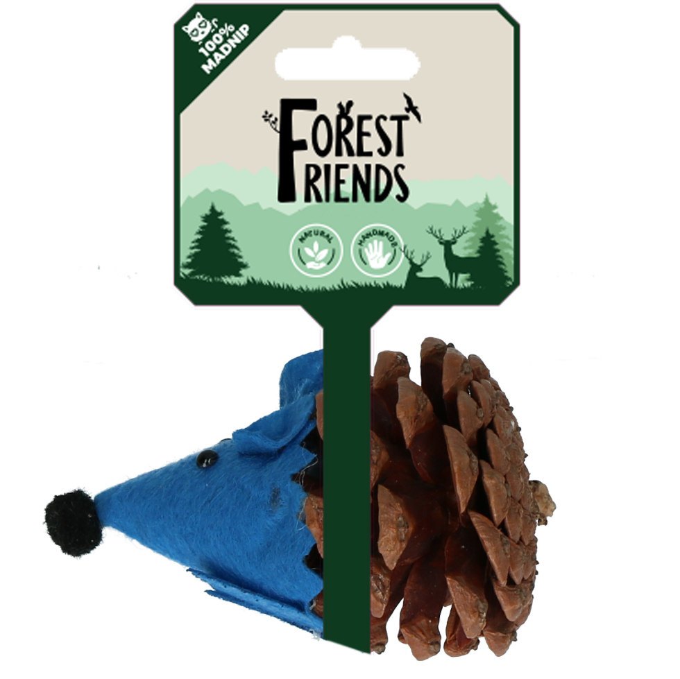 Forest Friends Mouse Blauw kattenspeelgoed