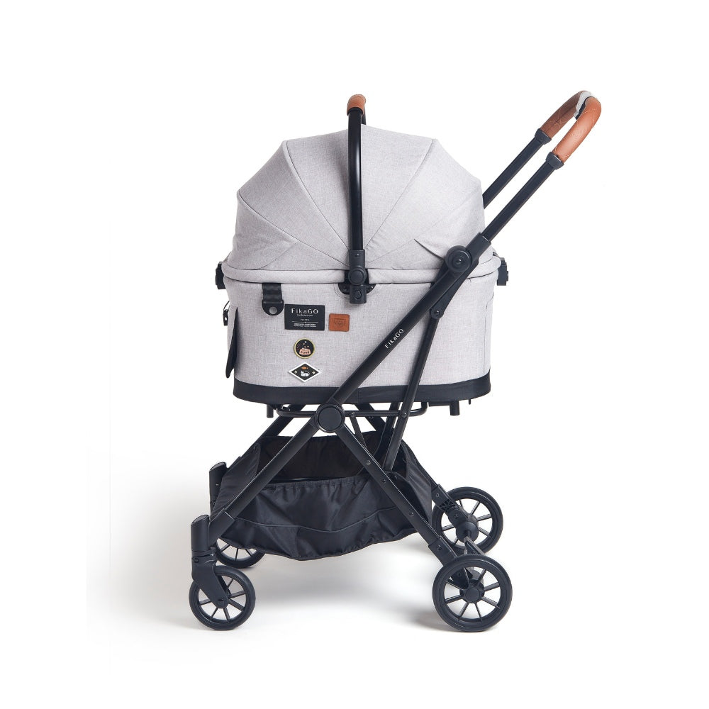 Flytta Plus - Detachable Pet Stroller (tot 20kg) - Grey Huskey